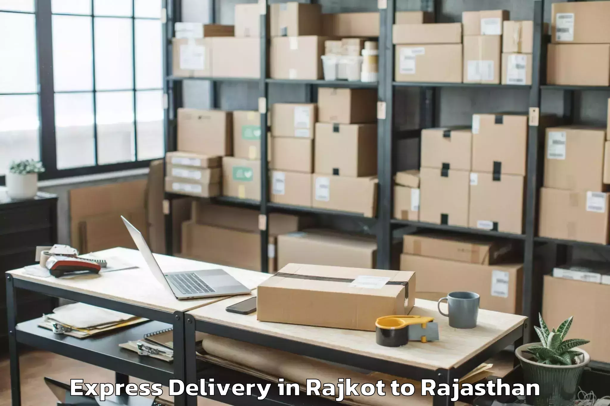 Professional Rajkot to Baswa Express Delivery